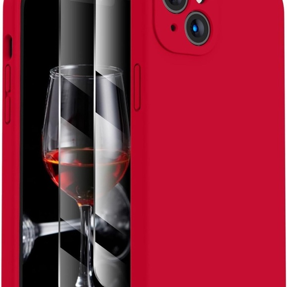 FireNova iPhone 13 Case, Silicone Phone Case Deep Red - Picture 2 of 9